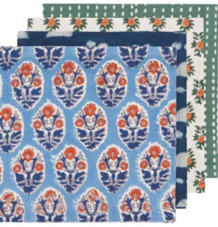 Set Of 4 Block Print Napkins -Home Furnishings ssi 6583 1045502