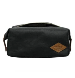 Gentlemen's Hardware Wash Bag, Waxed Canvas "Charcoal"